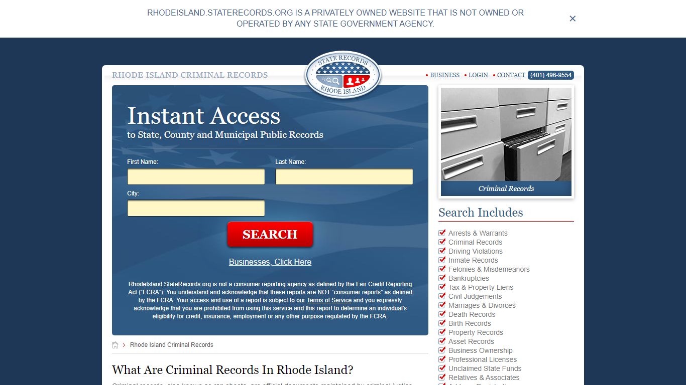 Rhode Island Criminal Records | StateRecords.org